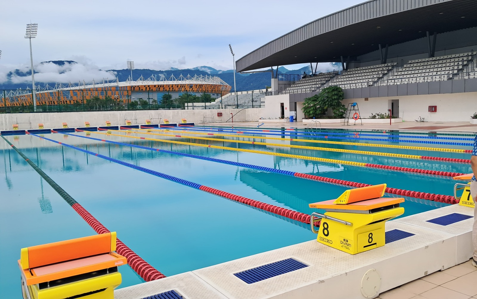 Swimming pool complex at Manaskhand Khel Parisar